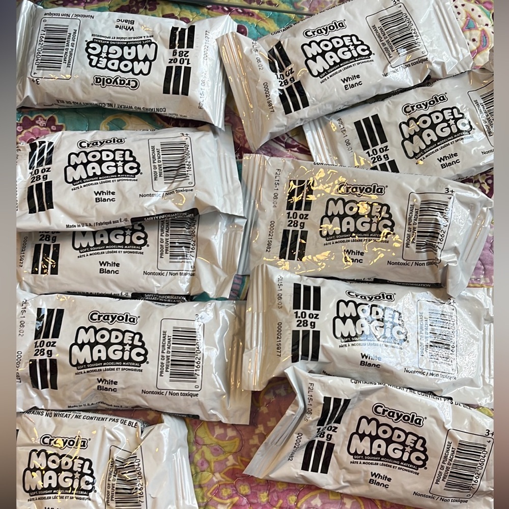 NWT 10 X 1 oz Packs Crayola Model Magic Clay WHITE